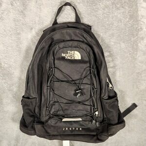 The North Face Backpack Unisex OS Jester Black Bungee Padded EUC
